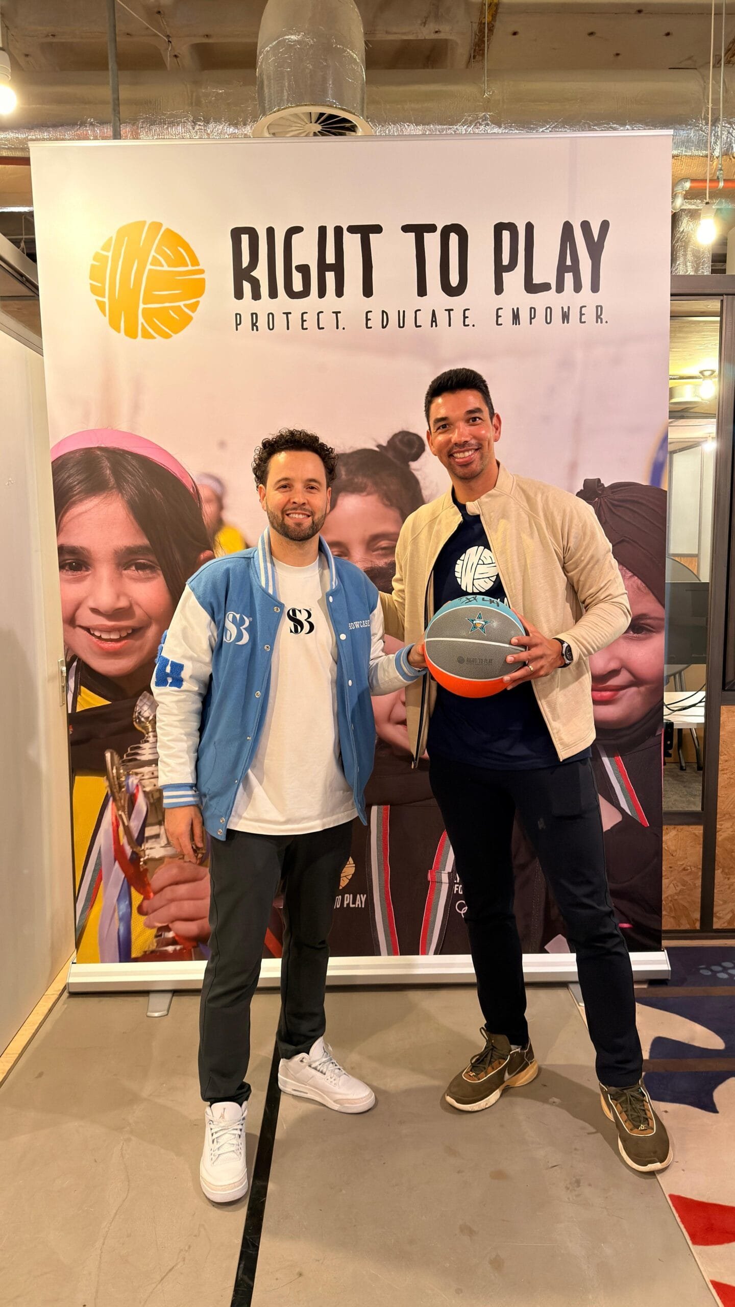 25 jaar Right to Play interactie Showcase Basketball