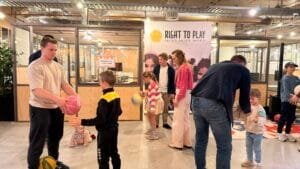 25 jaar Right to Play interactie Showcase Basketball