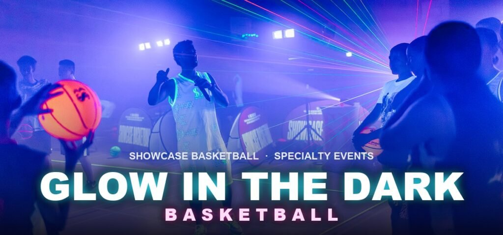 Glow in the dark basketbalshow bij Zoebas