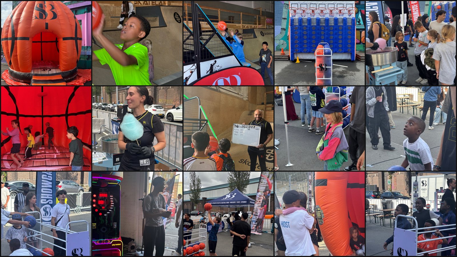 Fotocollage van Showcase Basketball op de Rotterdam Street Culture Week 2026